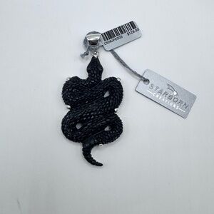 STARBORN CREATIONS Snake Serpant Sterling 925 Black Pendant